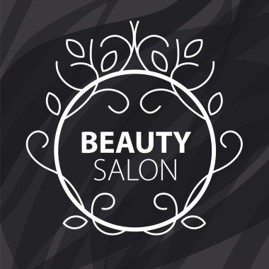 Yuvarlak çiçek desenli vektör logosu