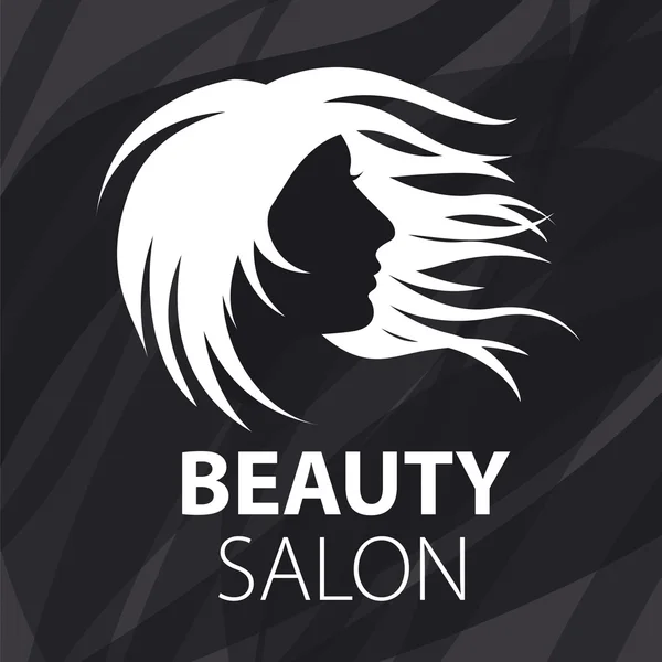 Kadın saç çırpınan vektör logosu — Stok Vektör