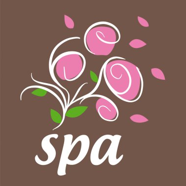 vektör logo çiçekler spa salonu için