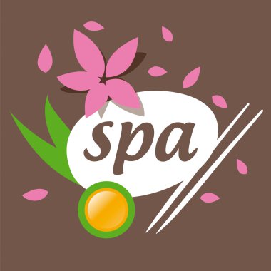 Spa salonu için soyut vektör logo aksesuarlar