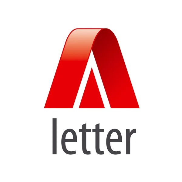 Abstract vector logo red letter A — Stock Vector