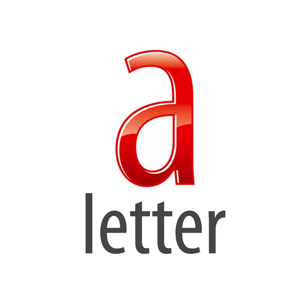 Logotipo do vetor letra vermelha A com destaques — Vetor de Stock
