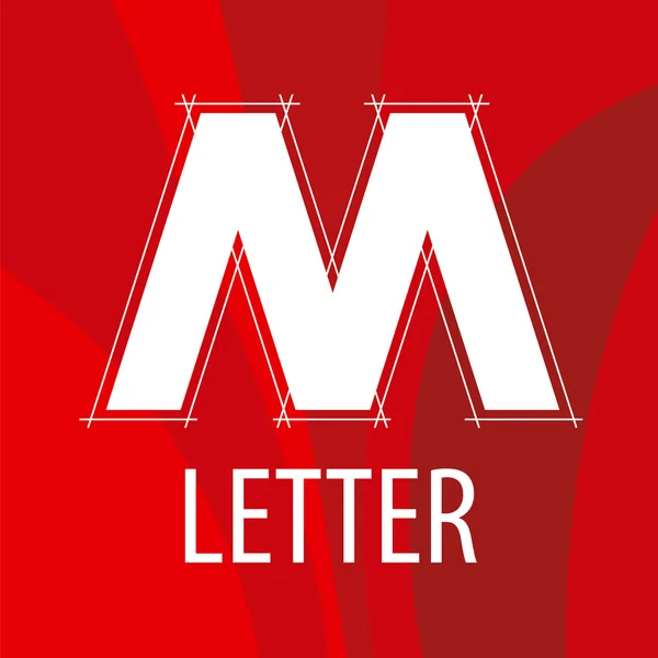 Wektor logo litera M w formie rysunku — Wektor stockowy