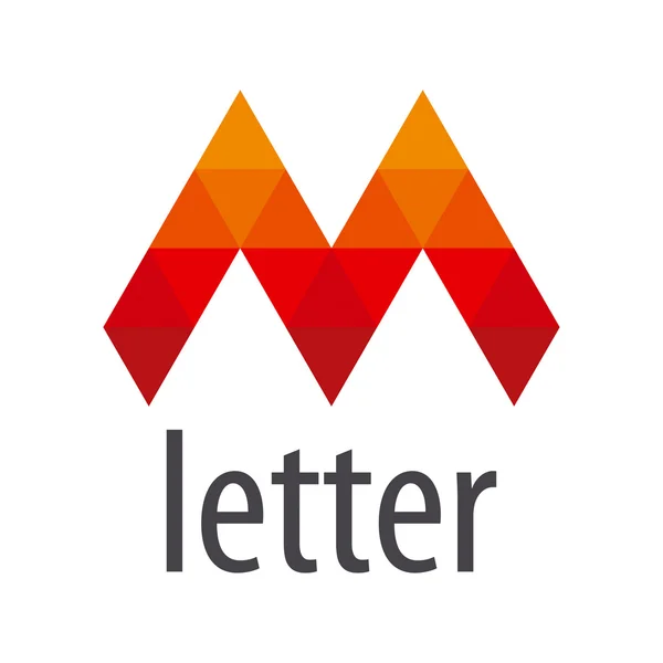 Vector logo red letter M module — Stock Vector