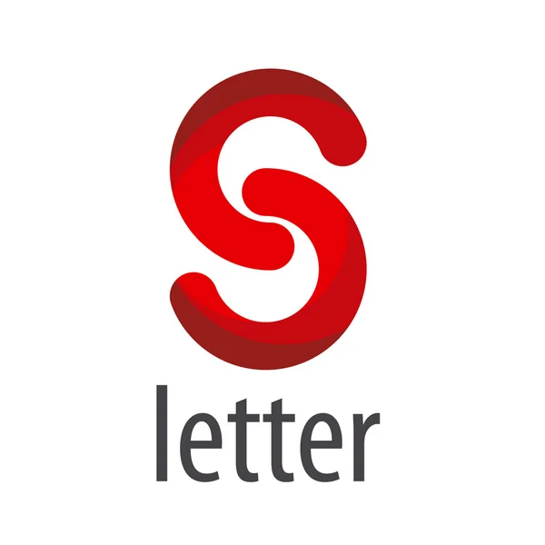 Abstract red vector logo letter S — Stock Vector