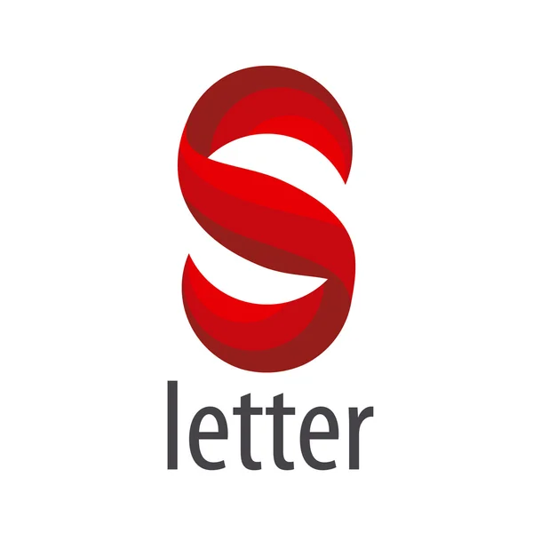 Red abstract vector logo letter S — Stock Vector