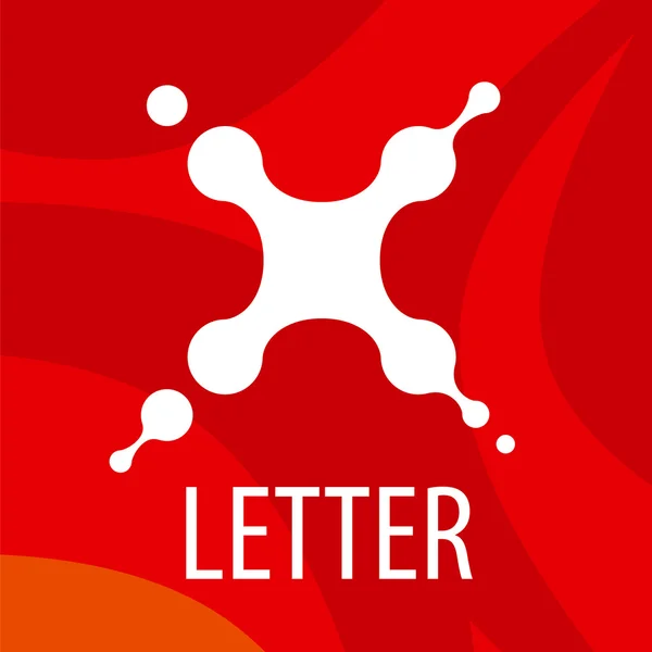 Tech Abstrato vetor logotipo letra X — Vetor de Stock