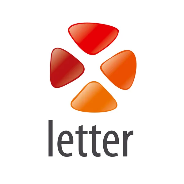 Vector logo abstracto letra X de elementos de color — Archivo Imágenes Vectoriales