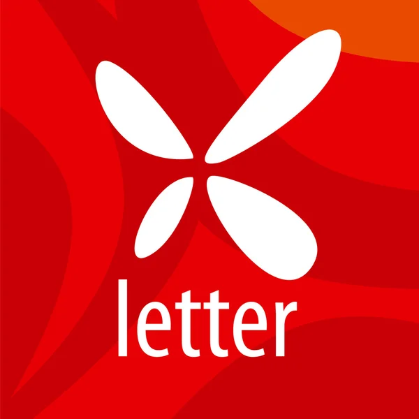 Streszczenie wektor logo litery X w postaci płatków — Wektor stockowy