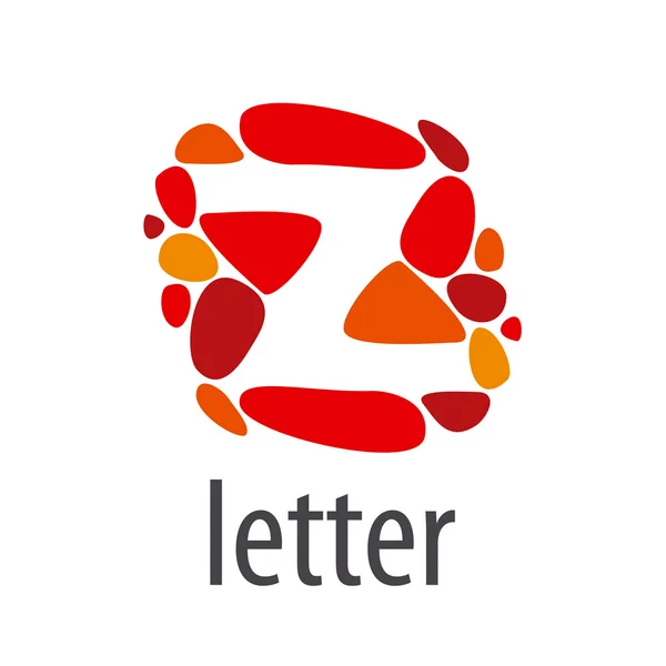 Vector logo abstract letter Z of colored stones — Stock Vector