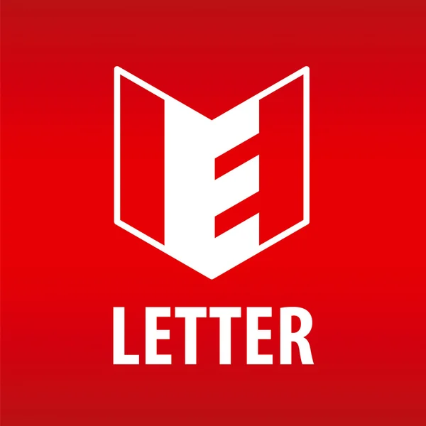 Vector logo la letra E en el libro abierto — Archivo Imágenes Vectoriales