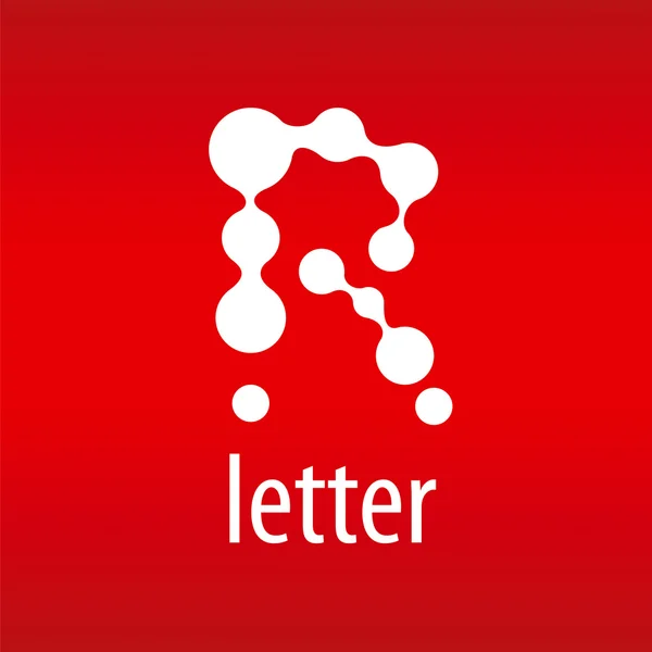 Tecnologia vetor logotipo letra R em um fundo vermelho — Vetor de Stock
