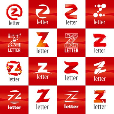 büyük set vektör logo harf Z