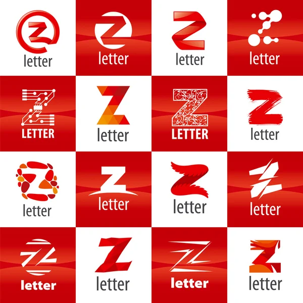 Large set of vector logo letter Z — Stock Vector