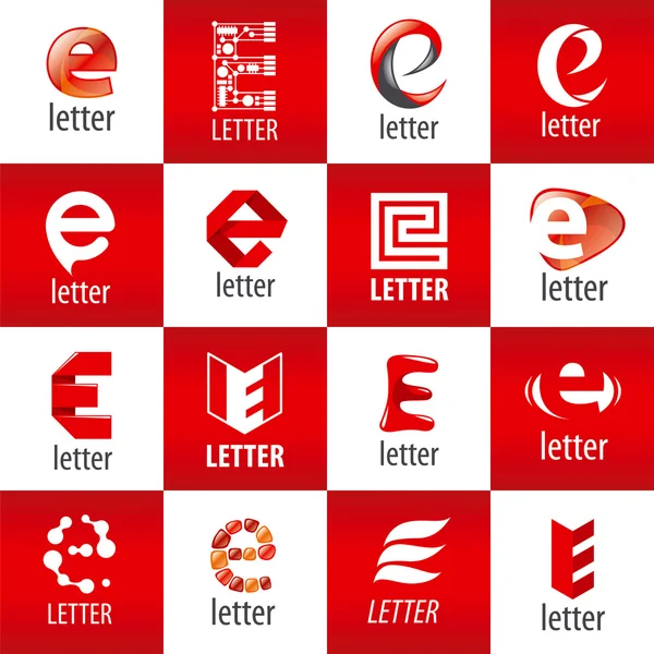 Gran conjunto de logotipos vectoriales letra E — Archivo Imágenes Vectoriales
