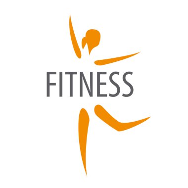 vector logo for the dancing girl of fitness club