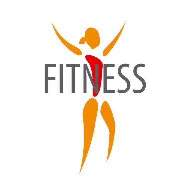 vector logo figure of the girl for a fitness club