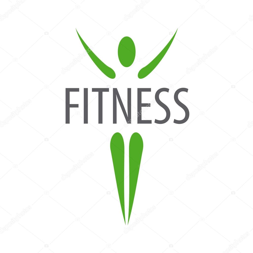 Green vector logo for fitness club