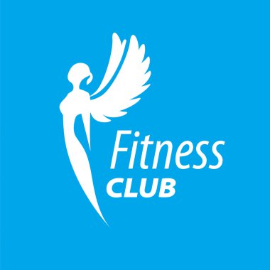 vektör logo kız fitness için kanatlı