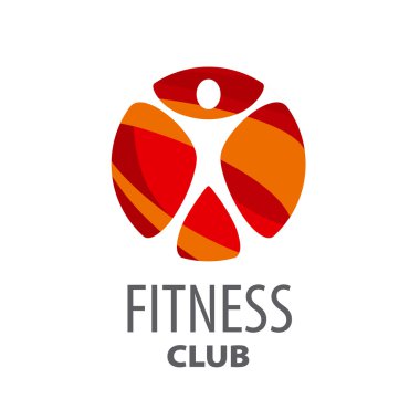 Yuvarlak vektör logo fitness Center