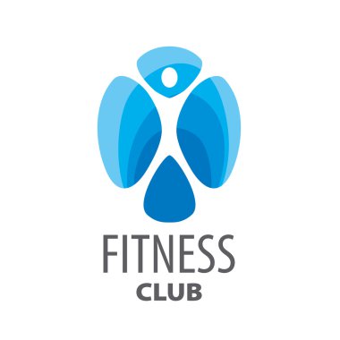fitness kulübü için soyut mavi vektör logo