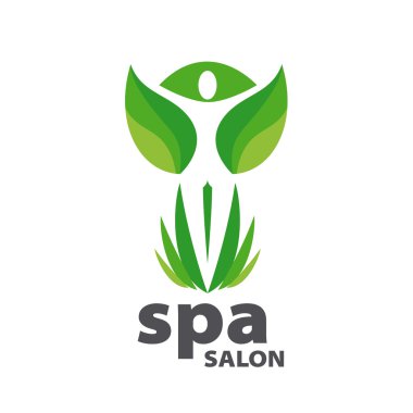 Yeşil vektör logo Spa salonu için