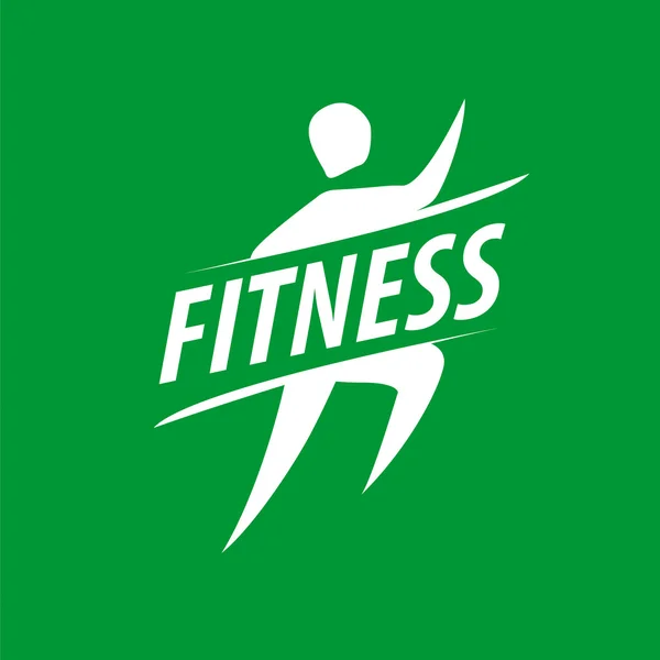 Logo vettoriale corsa uomo per fitness club — Vettoriale Stock