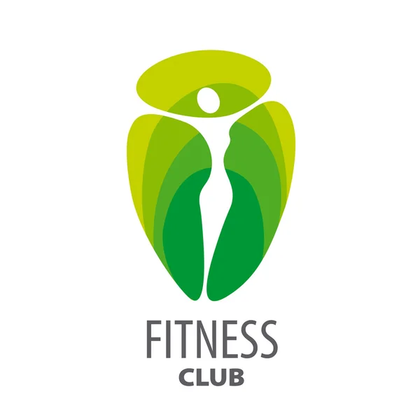 Green abstract vector logo for fitness club — Stock Vector