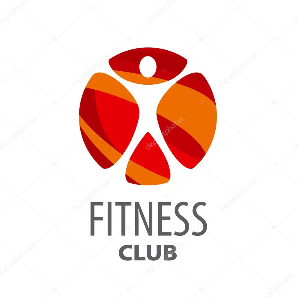 Round vector logo for fitness center