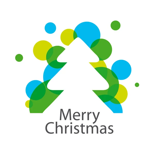 Vector logo abstract Christmas tree — Stock Vector