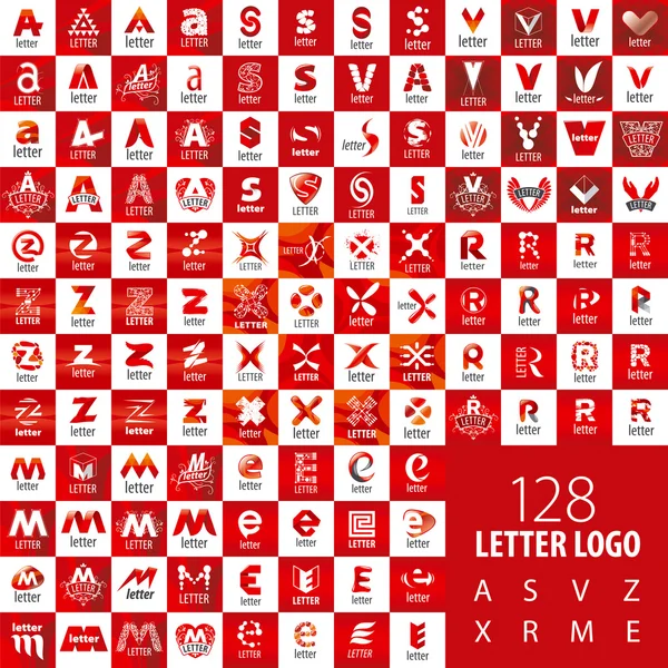 Gran conjunto de letras de logotipo vectorial — Archivo Imágenes Vectoriales