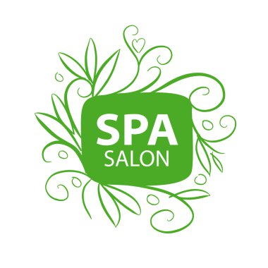 vektör logo çiçek süsleme spa salonu için