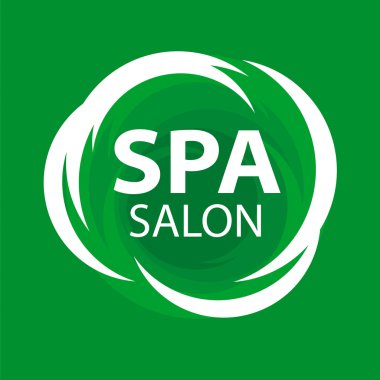 Spa salonu bulunan yeşil bir arka plan için soyut vektör logo