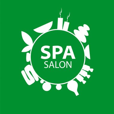 Spa salonu için soyut yuvarlak vektör logo