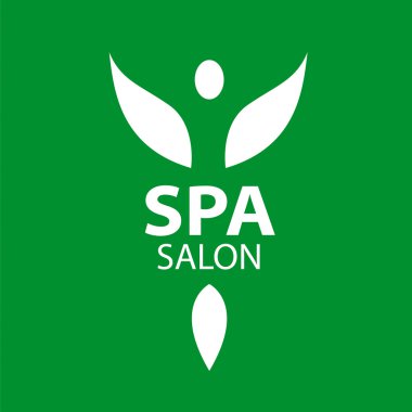 Soyut vektör logo kız spa salonu için kanatlı