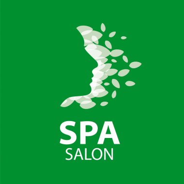 vektör logo kadınsı yüz yaprak