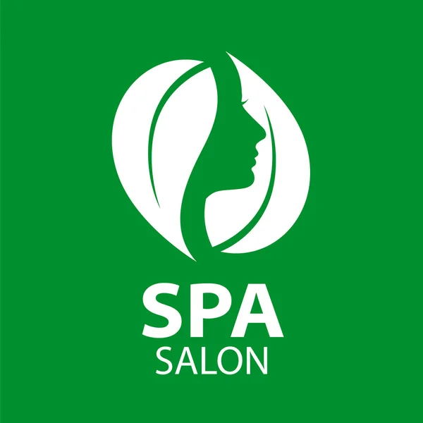 Logo kızın yüzü spa salonu için vektör — Stok Vektör