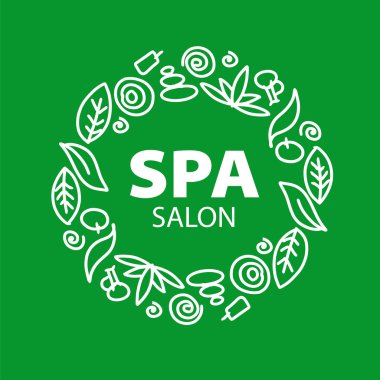 Spa salonu için yuvarlak vektör logo