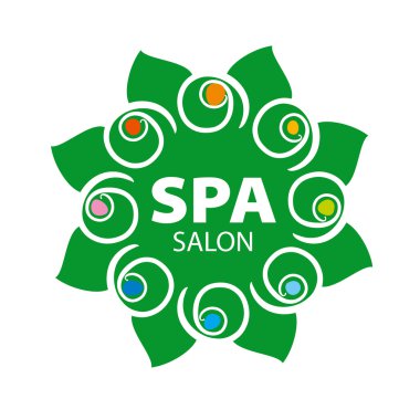 Spa salonu için soyut çiçek vektör logo