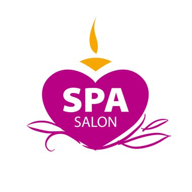 vektör logosu Kızıl mum kalp şeklinde