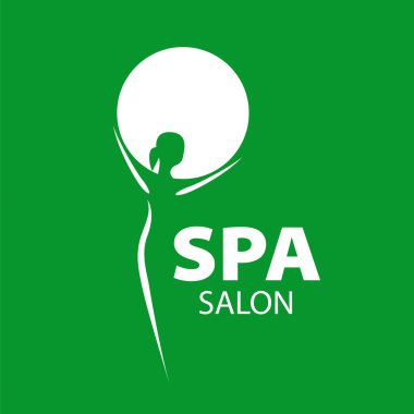 vektör logo kız ve spa salon için bir daire