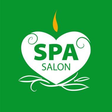 vektör logo mum kalp şeklinde