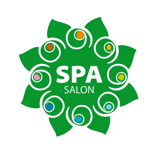 Spa salonu için soyut çiçek vektör logo
