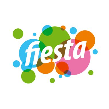 Fiesta için soyut renkli vektör logo