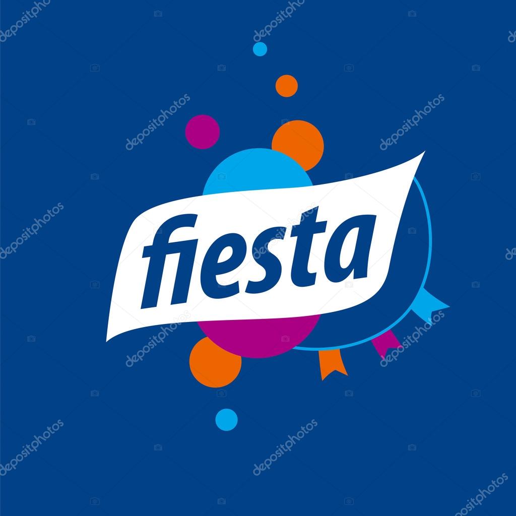 Vector abstract logo for the fiesta on a blue background