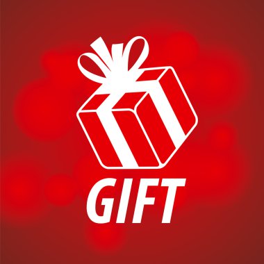 Kırmızı arkaplanda vektör logosu