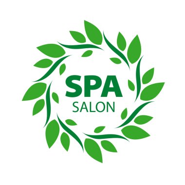 Spa salonu için yuvarlak vektör logo
