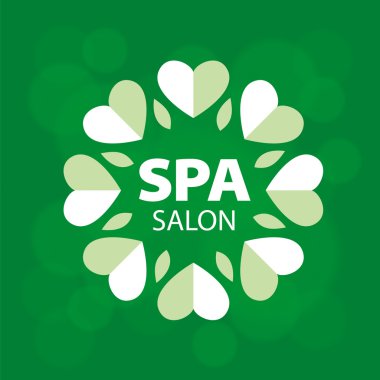 vektör logosu ile kalpleri spa salonu için