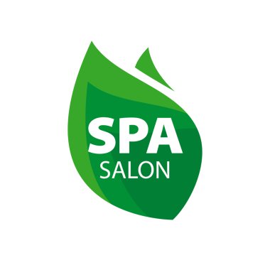 vektör logo yeşil yaprak Spa salonu için