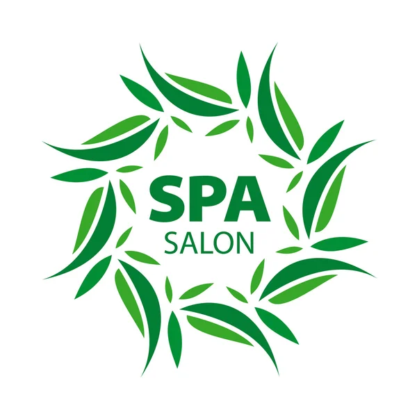 Logo vectorial con adornos florales para el spa — Archivo Imágenes Vectoriales